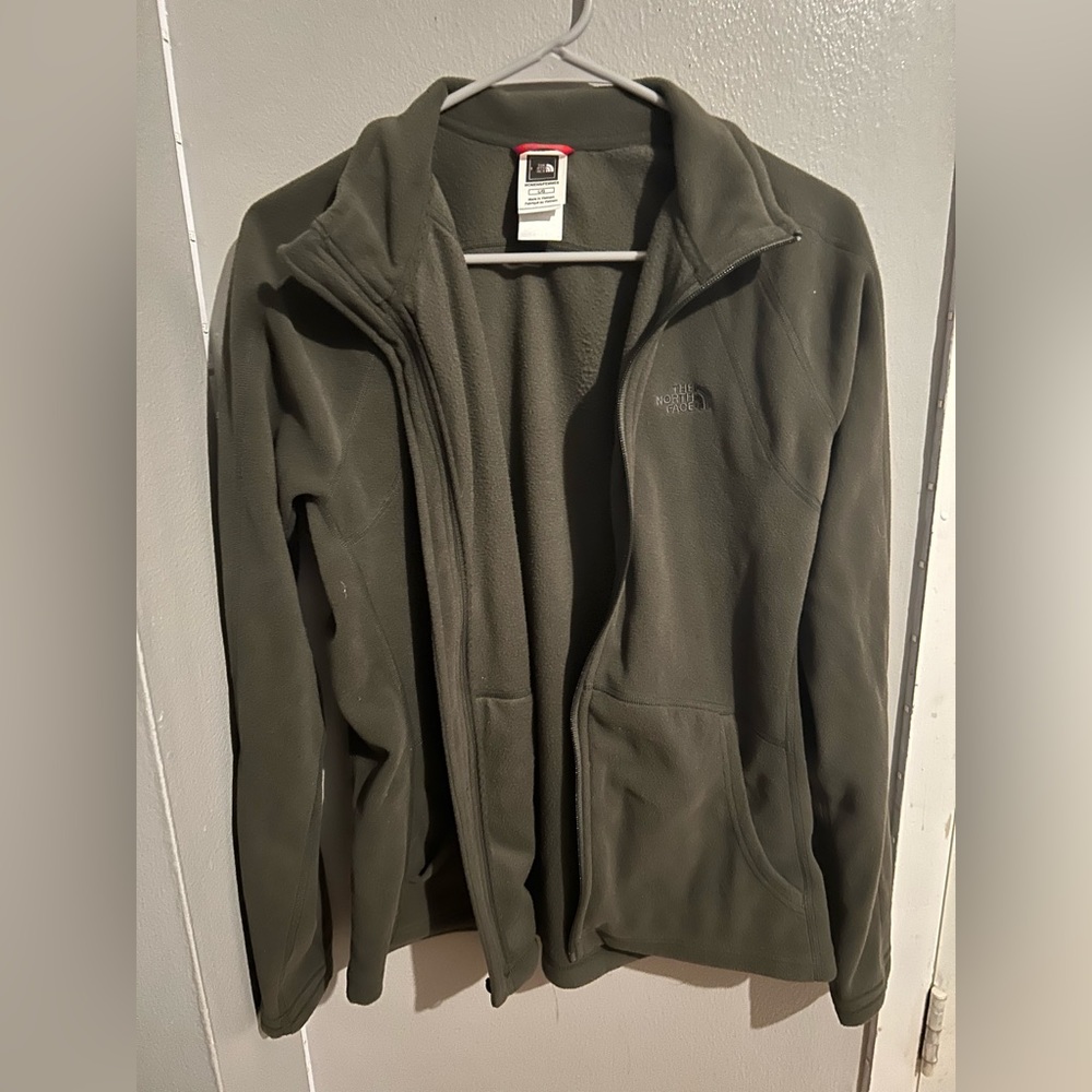 north face green fleece jacket